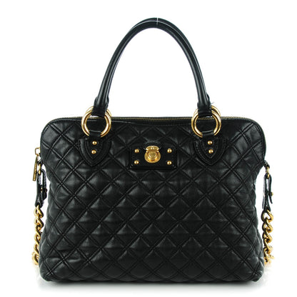 Marc Jacobs Lambskin Quilted Standard Satchel Black 1 of 7