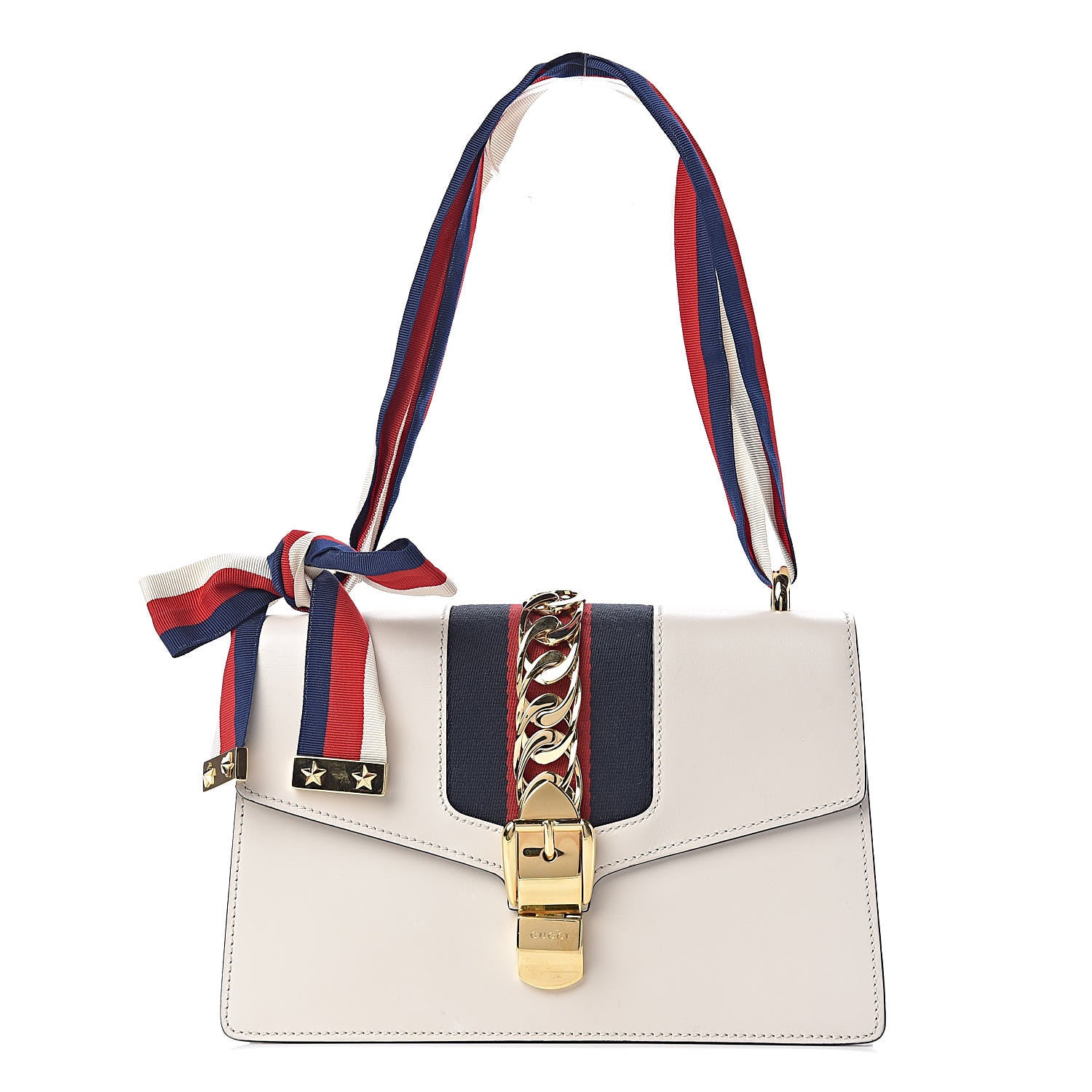 Gucci Calfskin Small Sylvie Shoulder Bag Off White 1 of 12