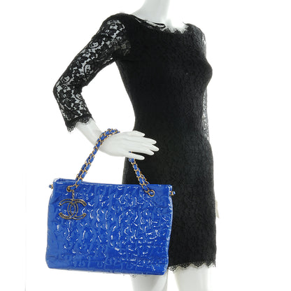 Chanel Patent Puzzle Tote Electric Blue 2 of 7