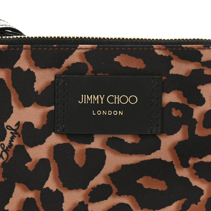 Jimmy Choo Nylon Leopard Print Candice Crossbody Black 10 of 13