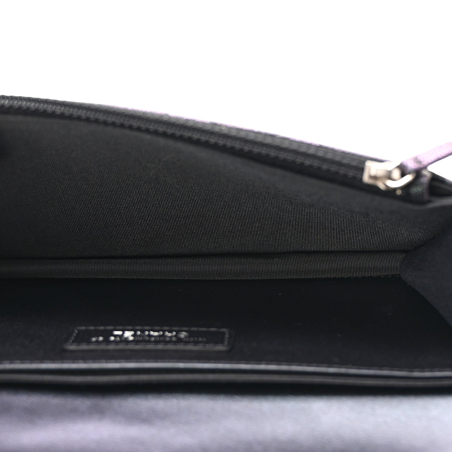 Chanel Iridescent Caviar Quilted Classic Pouch Clutch Black 5 of 8