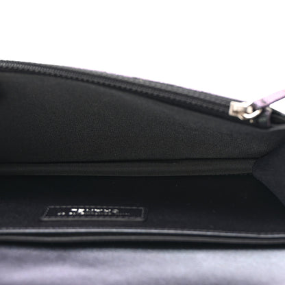 Chanel Iridescent Caviar Quilted Classic Pouch Clutch Black 5 of 8