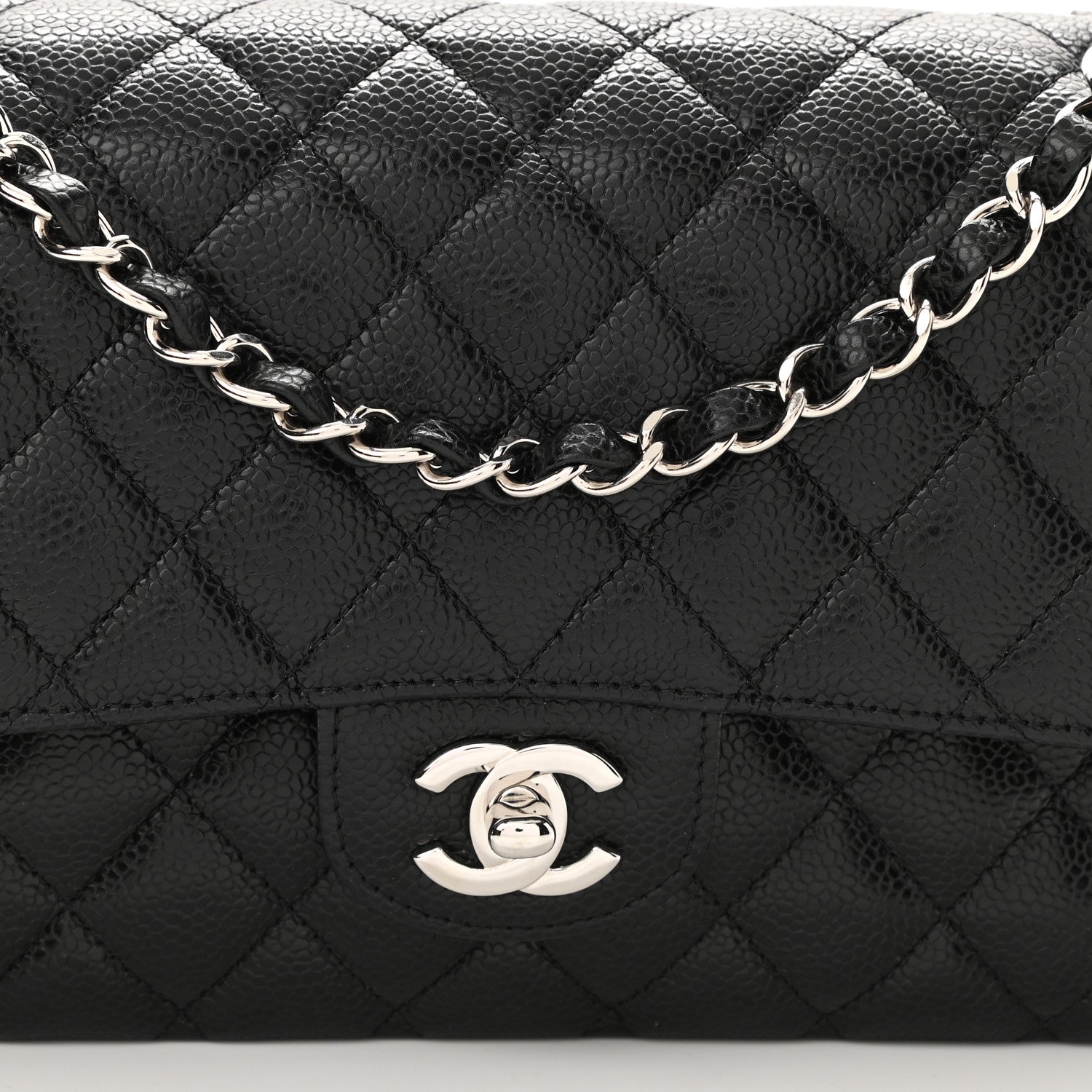 Chanel Caviar Quilted Medium Double Flap Black 8 of 11