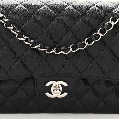 Chanel Caviar Quilted Medium Double Flap Black 8 of 11