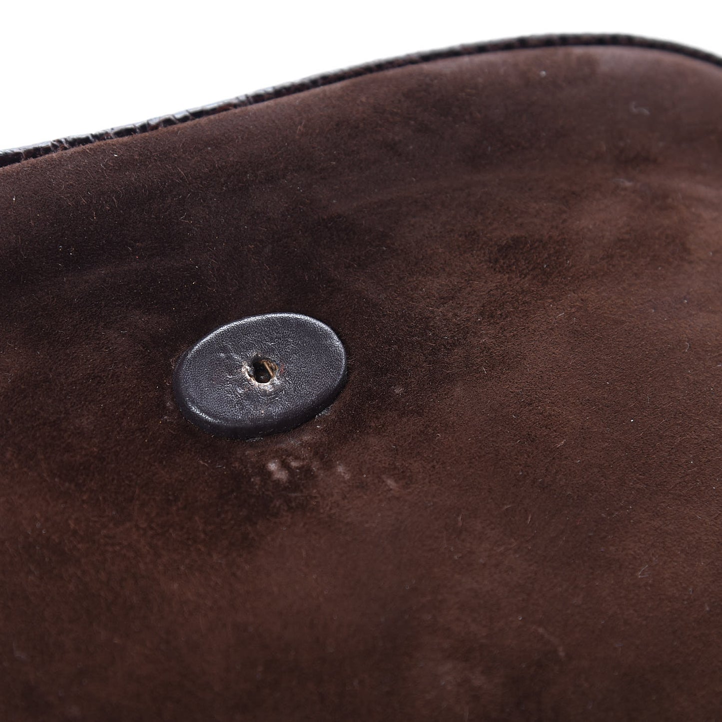 Suede Lizard Small Flap Brown
