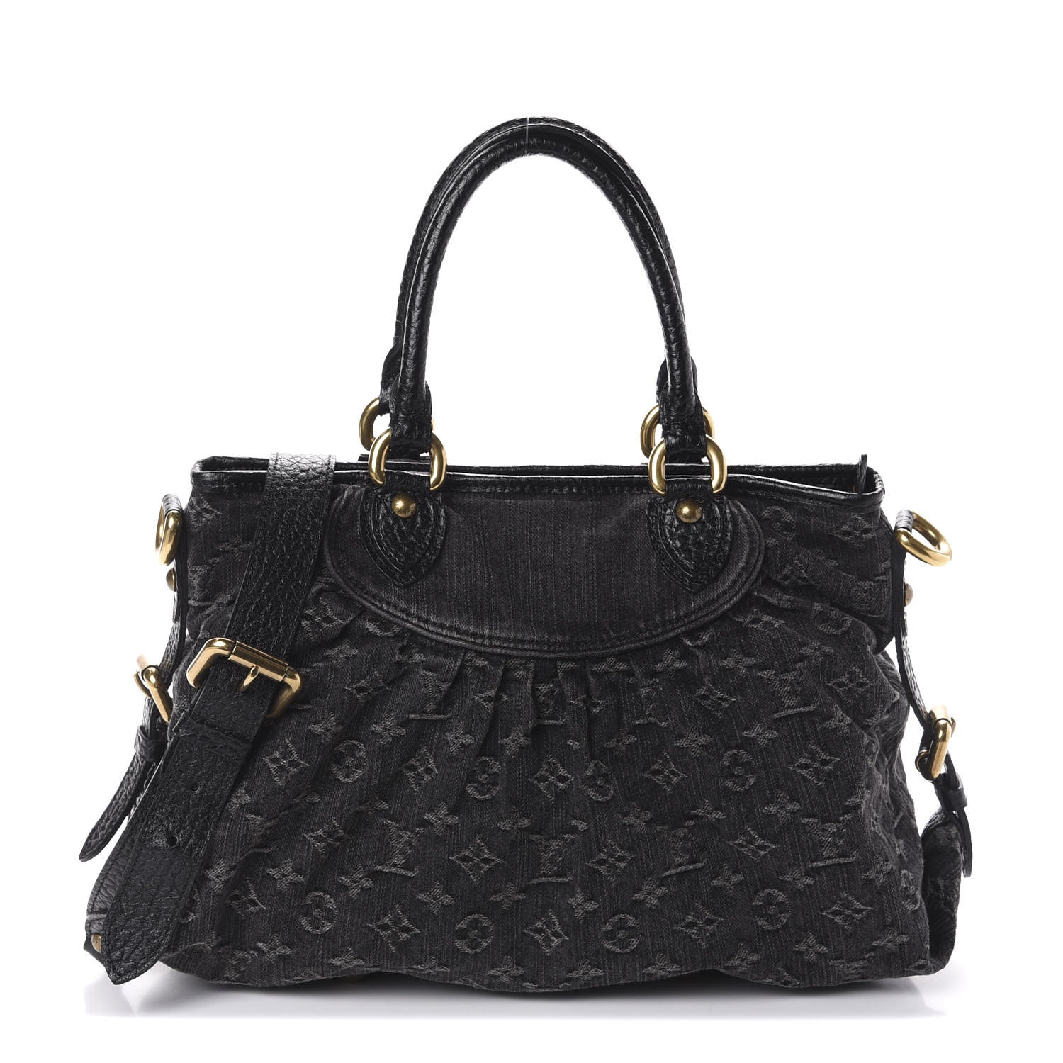 Louis Vuitton Denim Neo Cabby MM Black 1 of 10