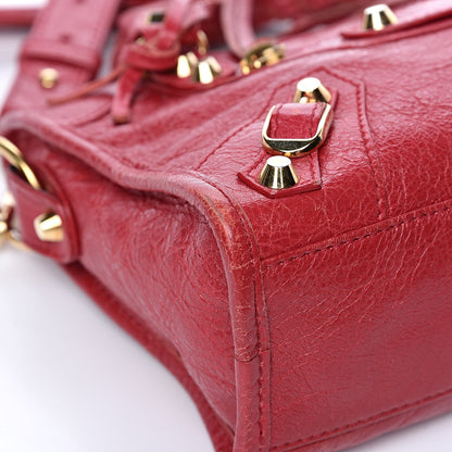 Balenciaga Agneau Classic Gold Hardware Mini City Rouge Sapphire 16 of 25
