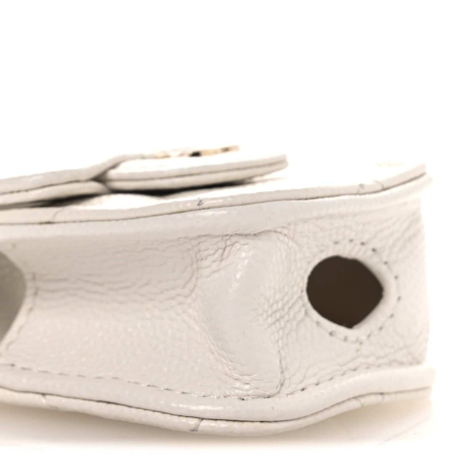Chanel Caviar Quilted Airpods Case White 9 of 11