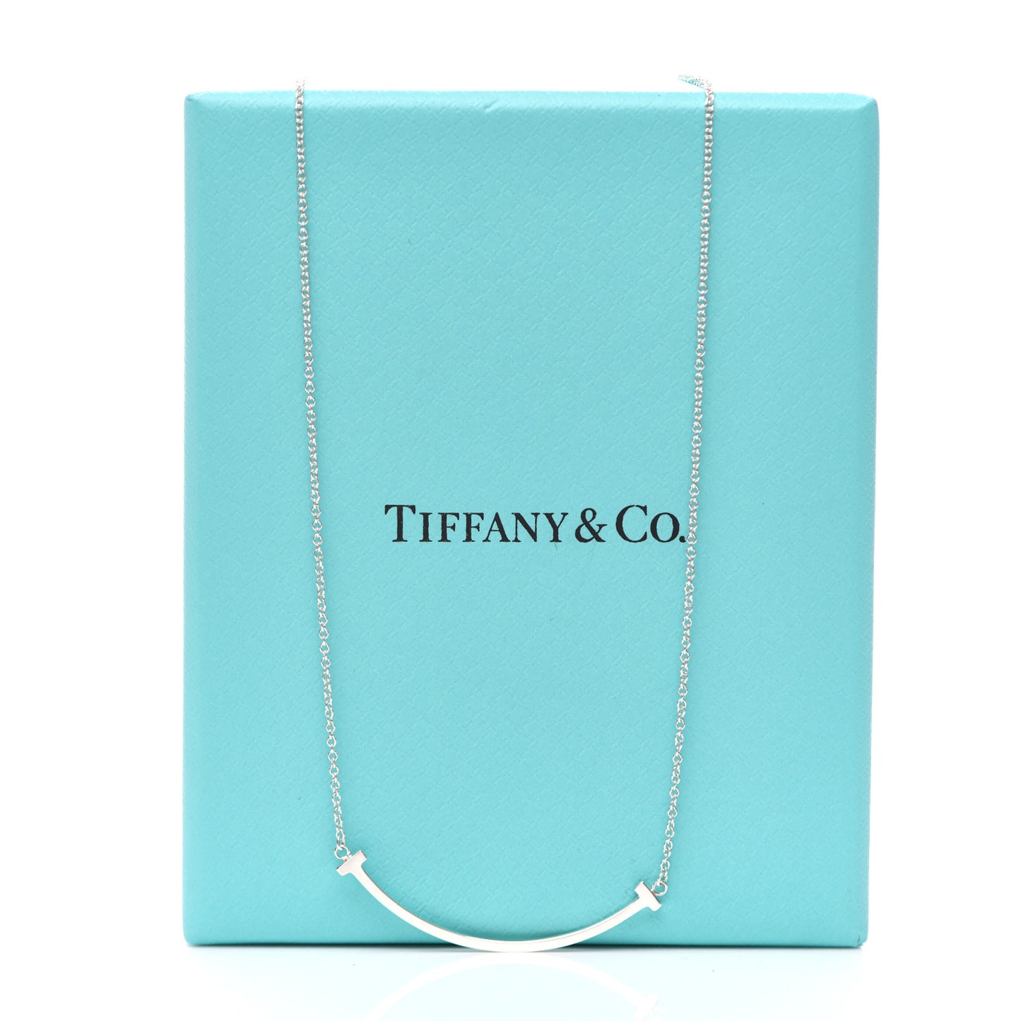 Sterling Silver Small T Smile Pendant Necklace