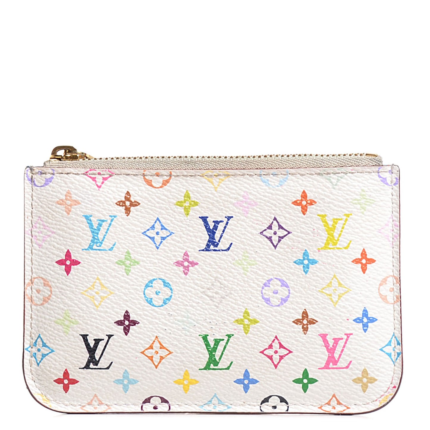 Monogram Multicolor Key Pouch White Anie