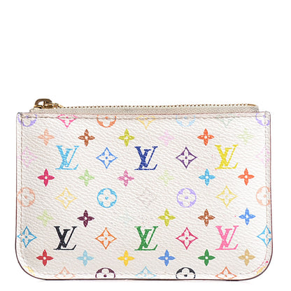 Louis Vuitton Monogram Multicolor Key Pouch White Anie 1 of 7