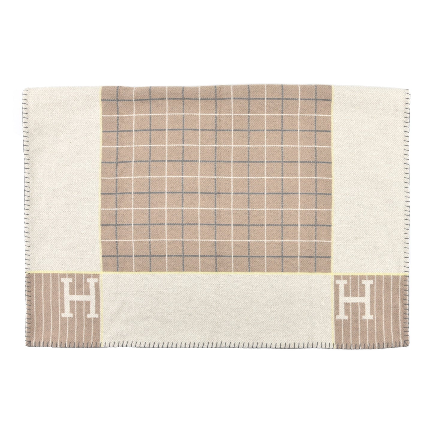 Wool Cashmere Avalon Passe-Passe Blanket Naturel