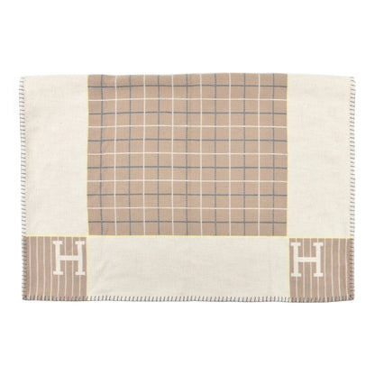 Hermes Wool Cashmere Avalon Passe-Passe Blanket Naturel 1 of 3