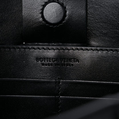 Bottega Veneta Calfskin Maxi Intrecciato Cassette Pouch On Strap Black 6 of 8