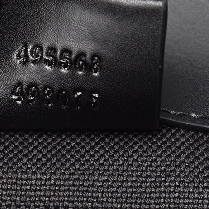 Gucci Soft GG Supreme Monogram Appia Calfskin Web Double Buckle Backpack Black 7 of 10