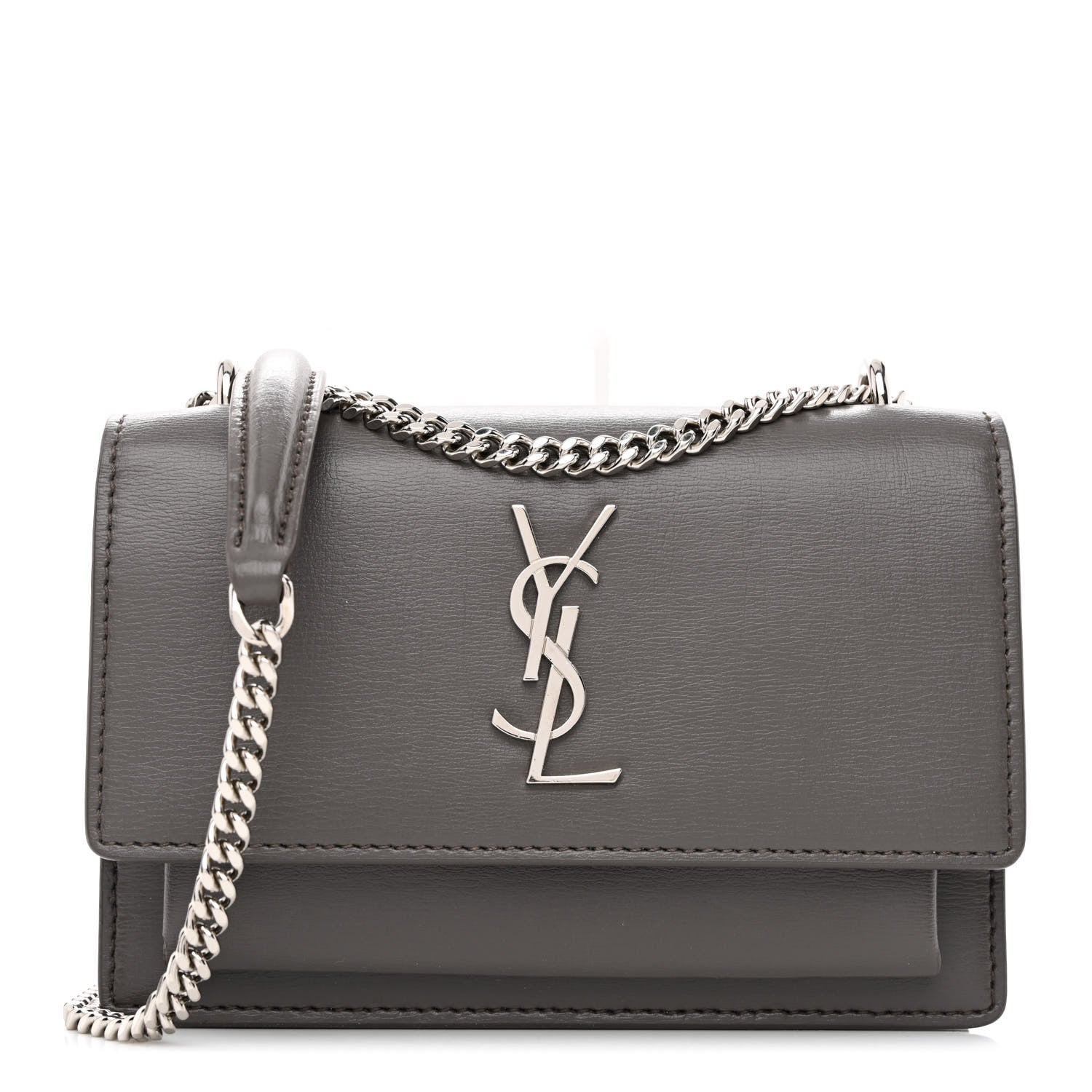 Saint Laurent Calfskin Monogram Sunset Chain Wallet Earth 1 of 9