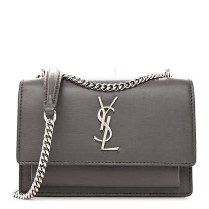 Saint Laurent Calfskin Monogram Sunset Chain Wallet Earth 1 of 9