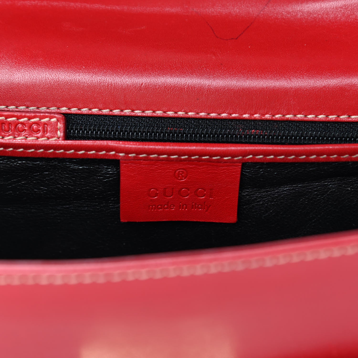 Gucci Calfskin Shoulder Bag Red 6 of 14