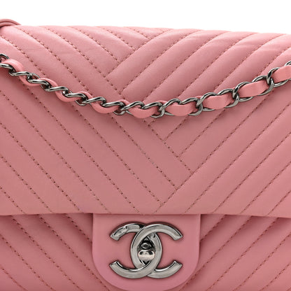 Chanel Lambskin Quilted Medium CC Crossing Flap Pink 8 of 11
