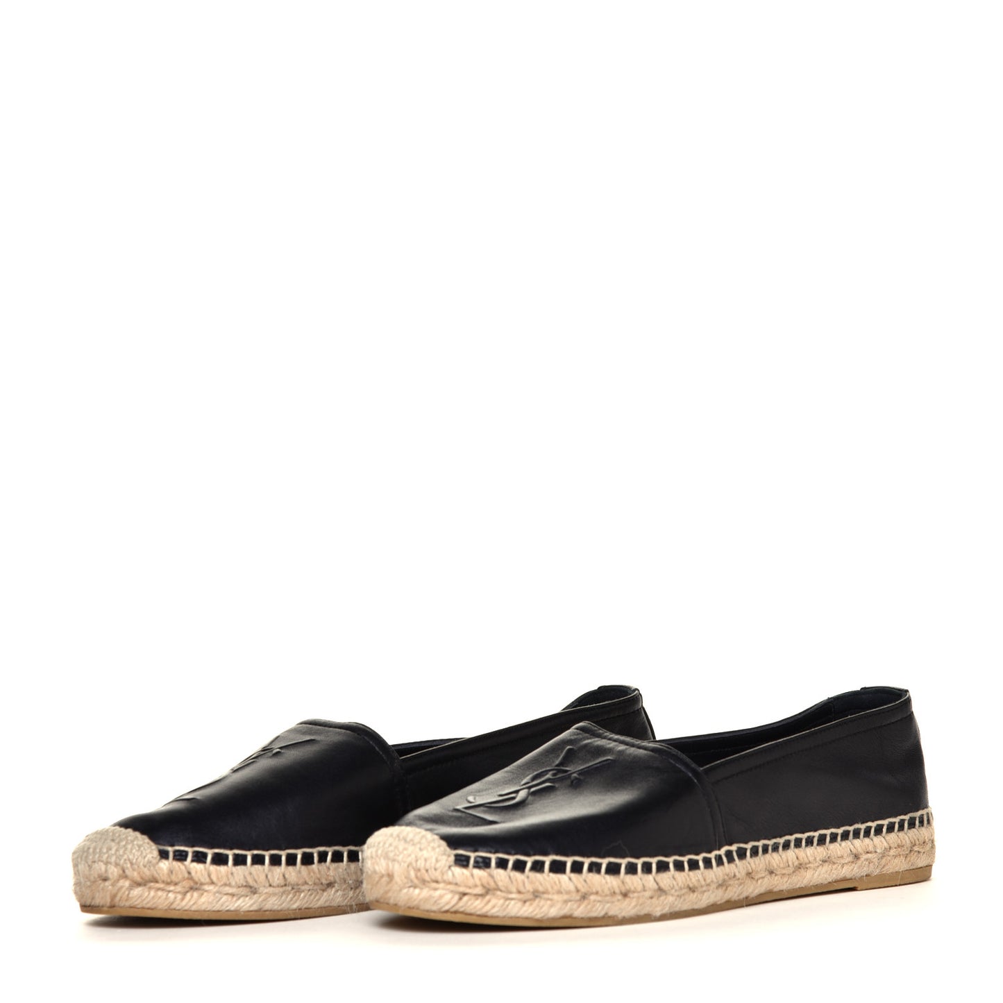 Lambskin Monogram Espadrilles 37 Black