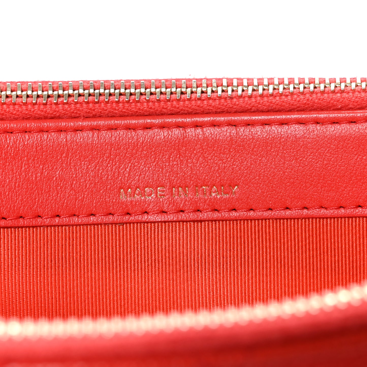 Caviar Quilted Small Clutch With Chain Red