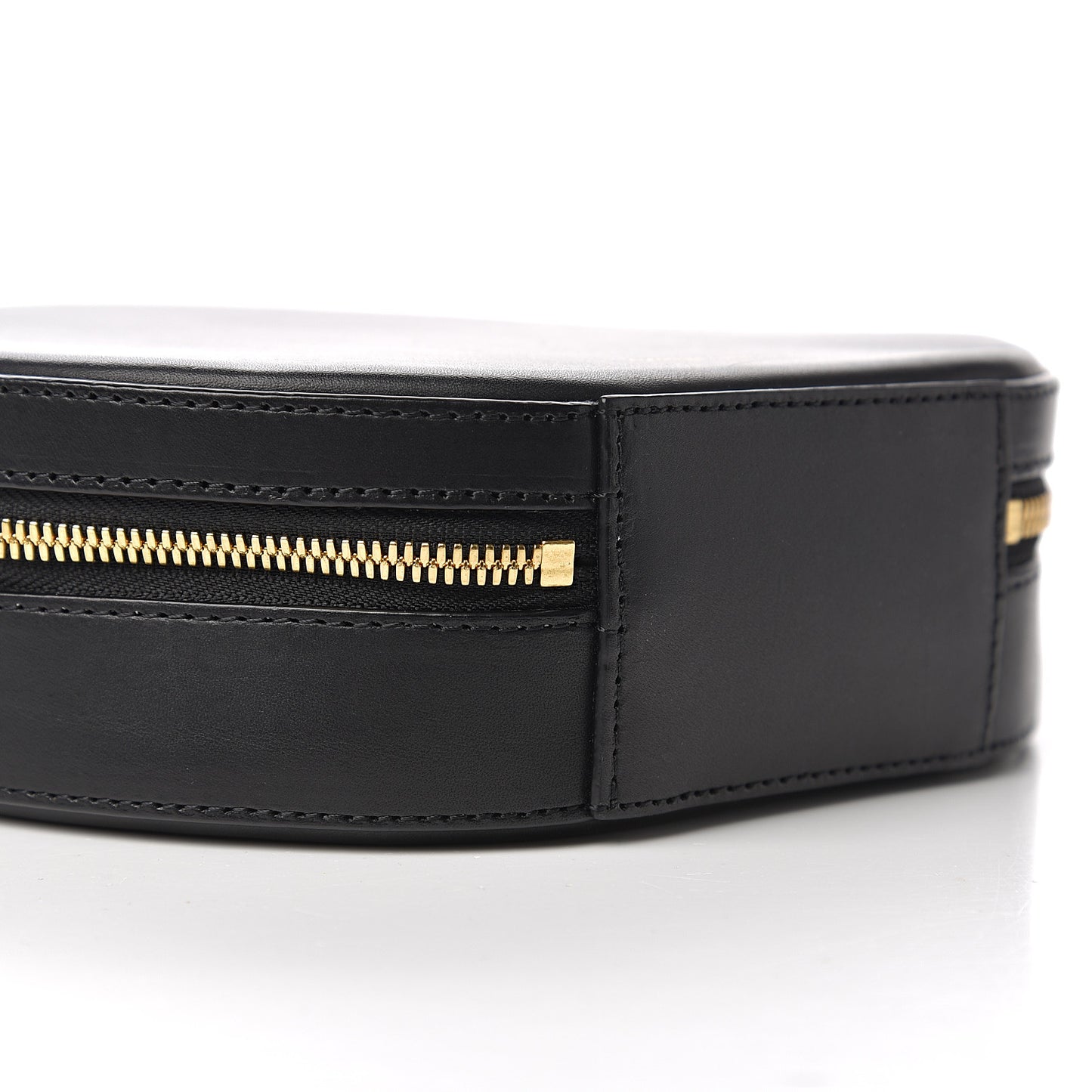 Calfskin Circle Crossbody Bag Black