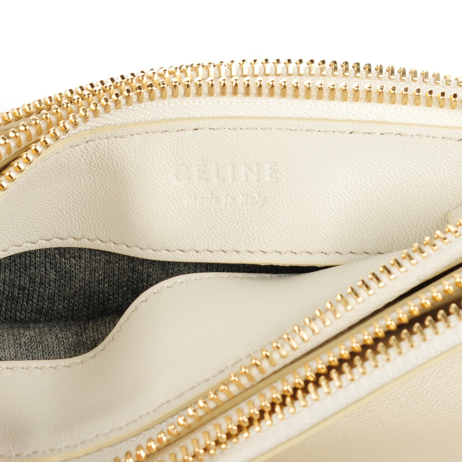 Celine Lambskin Small Trio Crossbody Bag White 7 of 8