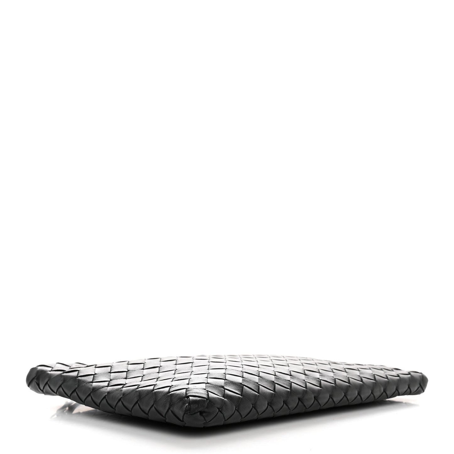 Nappa Intrecciato Zip Pouch Black
