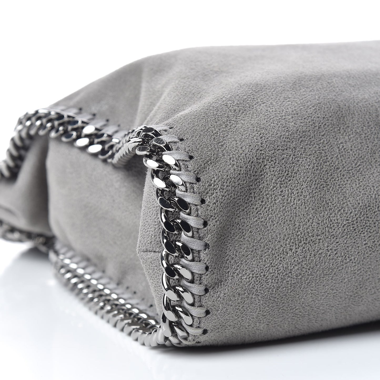 Shaggy Deer Falabella Fold Over Tote Grey