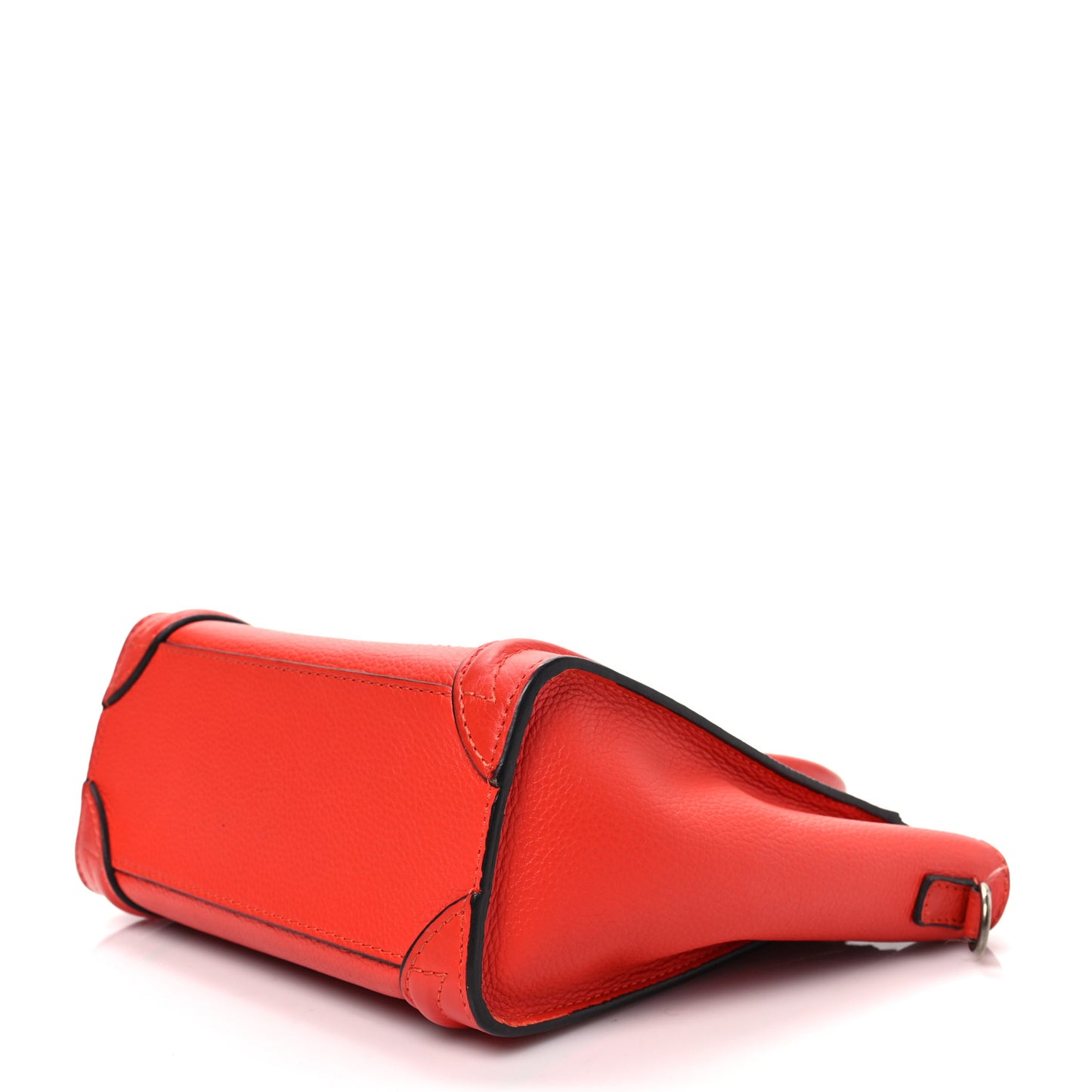 Drummed Calfskin Nano Luggage Vermillion