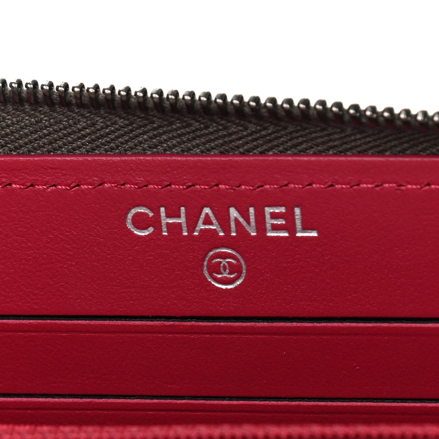 Aged Calfskin Quilted Small Gabrielle Zip Around Wallet Khaki