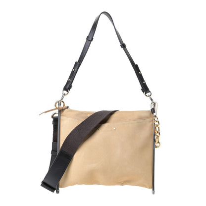 Chloe Suede Smooth Calfskin Medium Roy Bag Pearl Beige 1 of 8