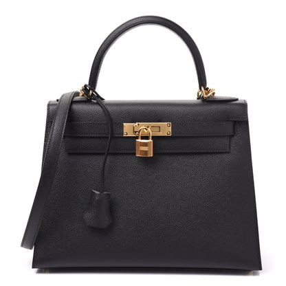 Hermes Epsom Kelly Sellier 28 Black 1 of 14