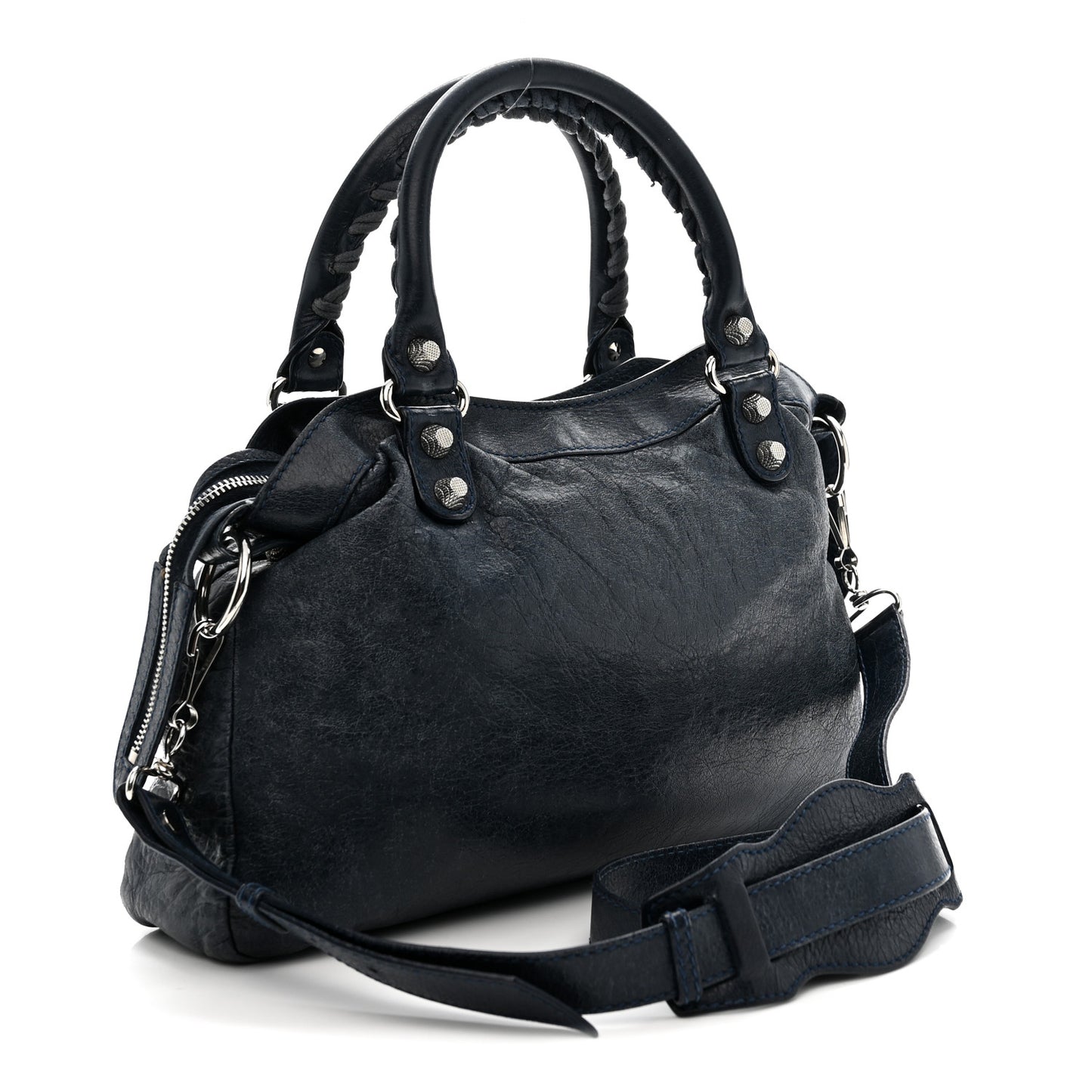 Agneau Giant 12 Silver Hardware Town Bleu Obscur