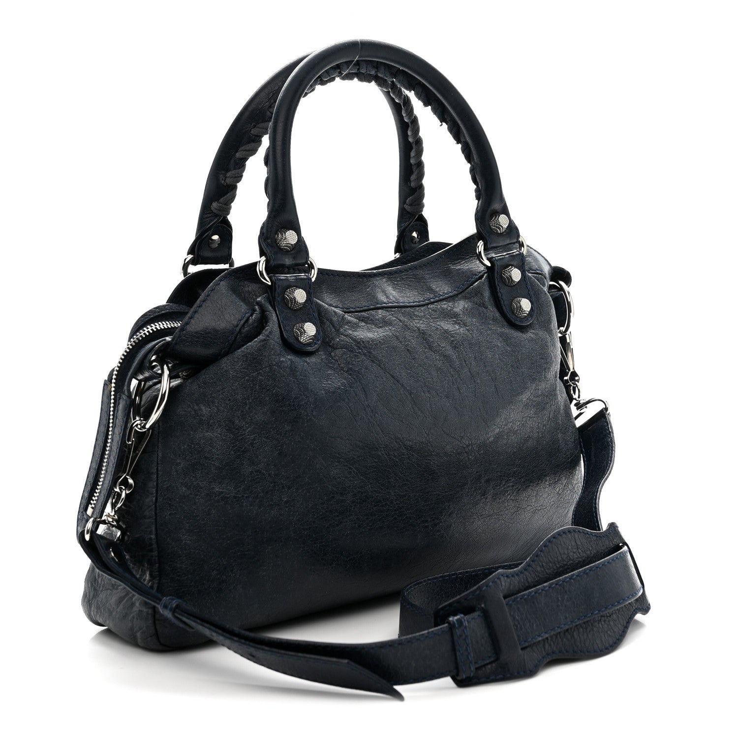 Balenciaga Agneau Giant 12 Silver Hardware Town Bleu Obscur 4 of 14