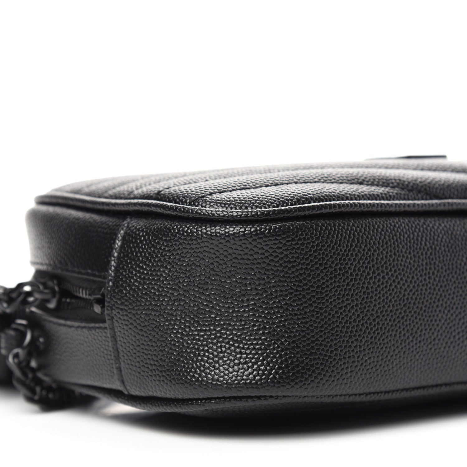 Saint Laurent Grain De Poudre Matelasse Monogram Mini Lou Camera Bag Black 8 of 10