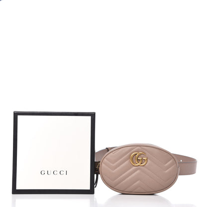 Gucci Calfskin Matelasse GG Marmont Belt Bag 85 34 Porcelain Rose 12 of 12