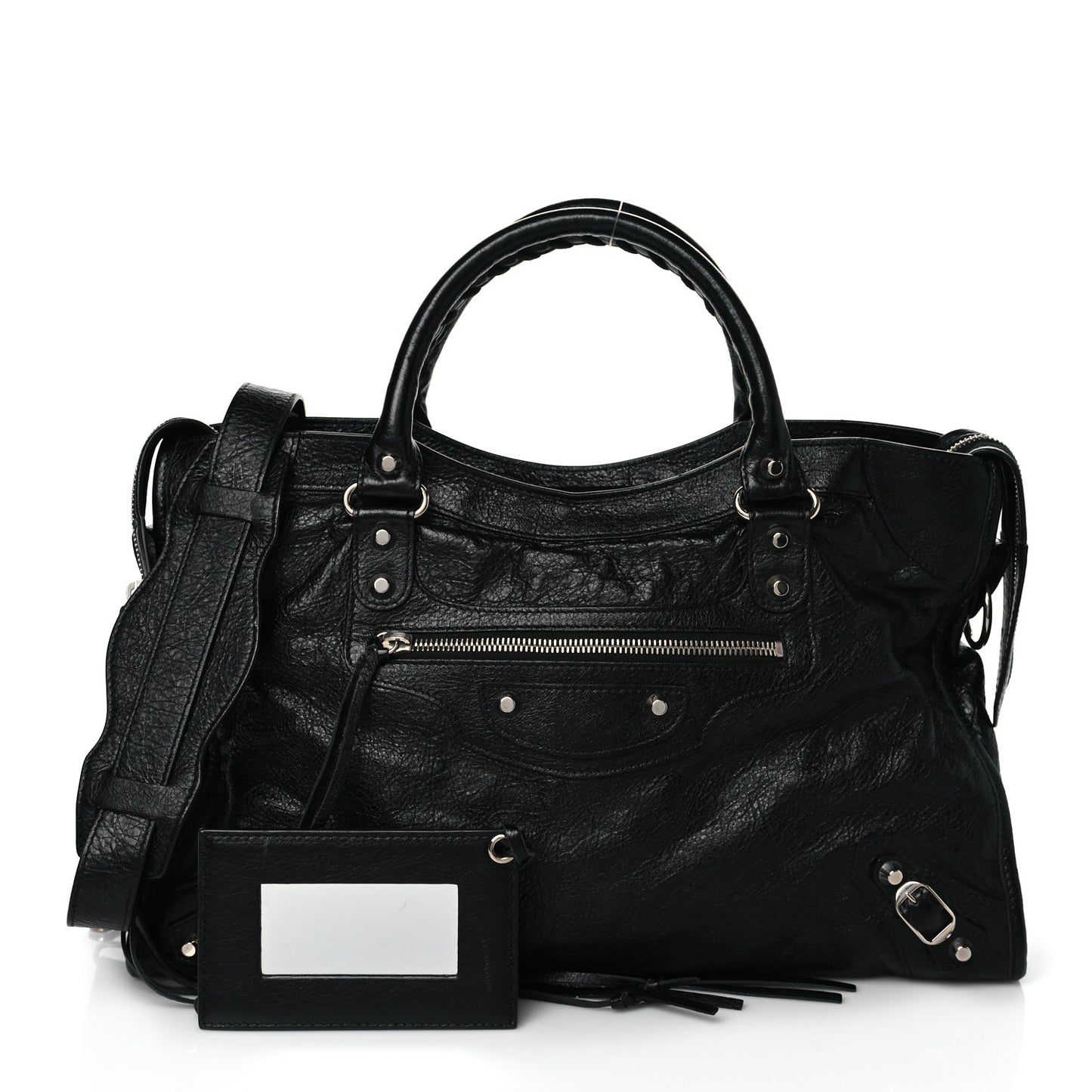 Agneau Classic Silver Hardware City Black