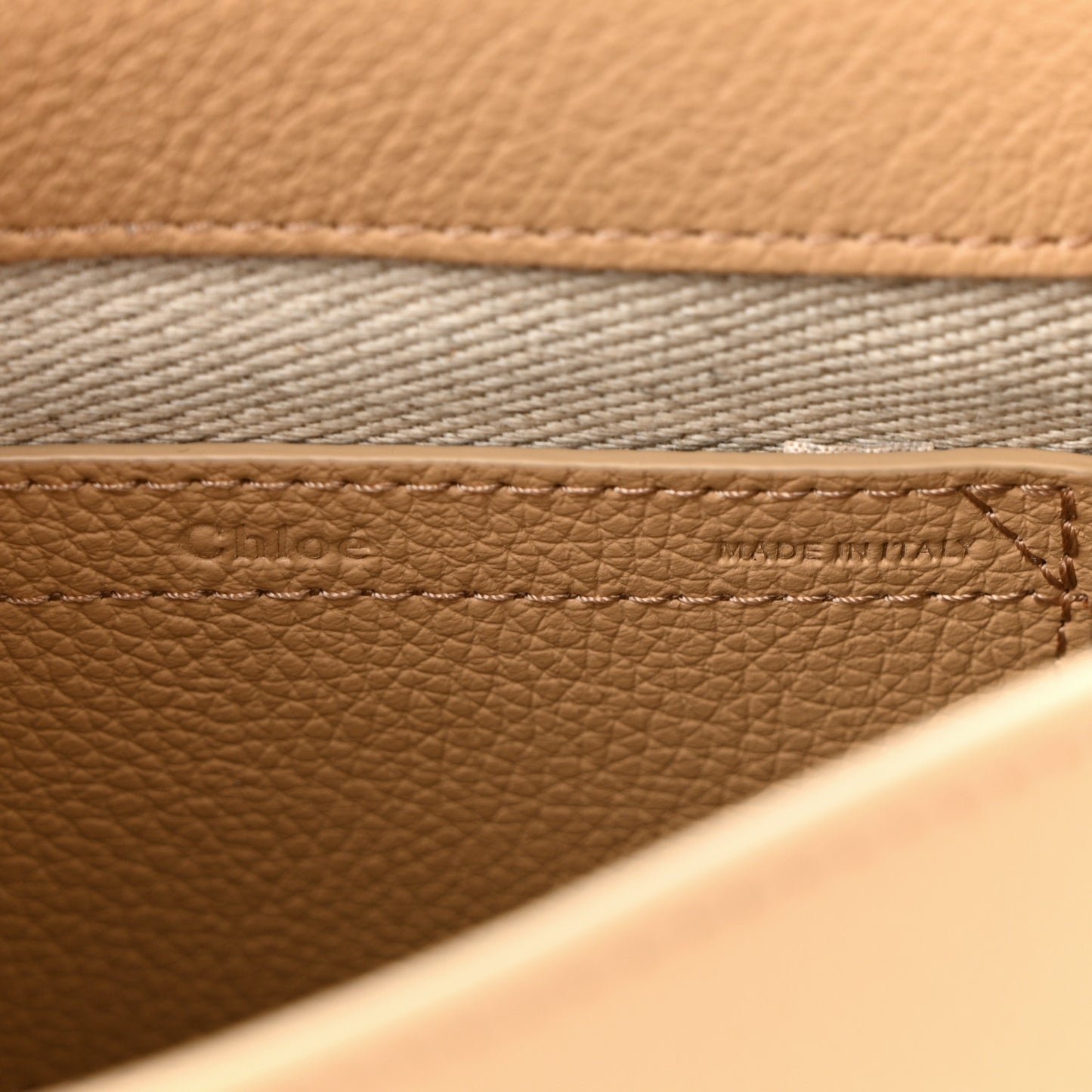 Grained Calfskin Small Marcie Saddle Bag Milky Brown