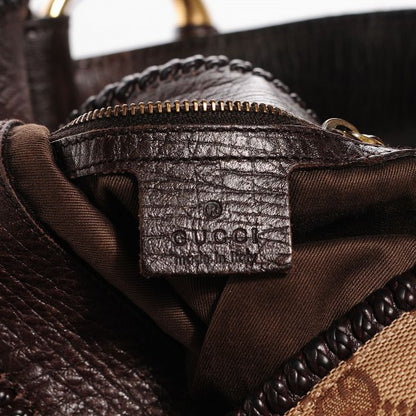 Gucci Monogram Large Horsebit Chain Hobo Dark Brown 6 of 14