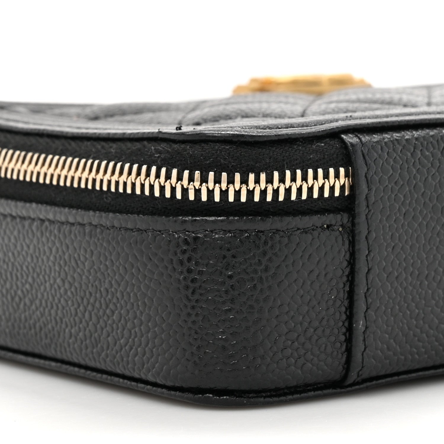 Chanel Caviar Quilted Boy Zip Phone Holder With Chain Black 11 of 12