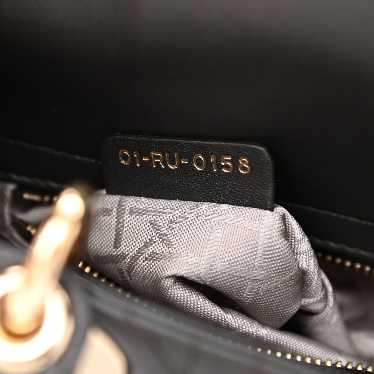 Christian Dior Lambskin Cannage Small Lucky Badges My Lady Dior Dark Grey 8 of 9