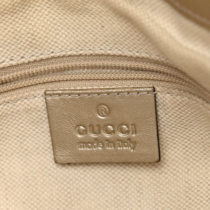 Gucci Metallic Monogram Large Sukey Top Handle Bag Beige Gold 6 of 10