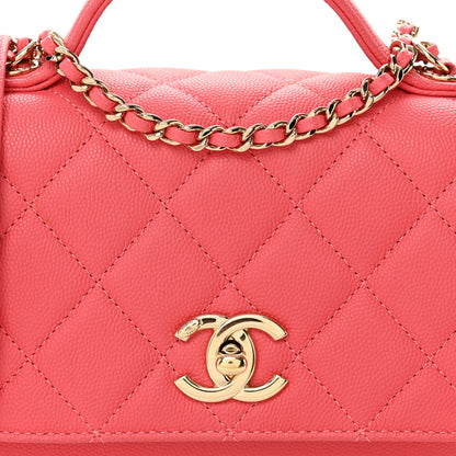 Chanel Caviar Quilted Small Business Affinity Flap Coral 8 of 11