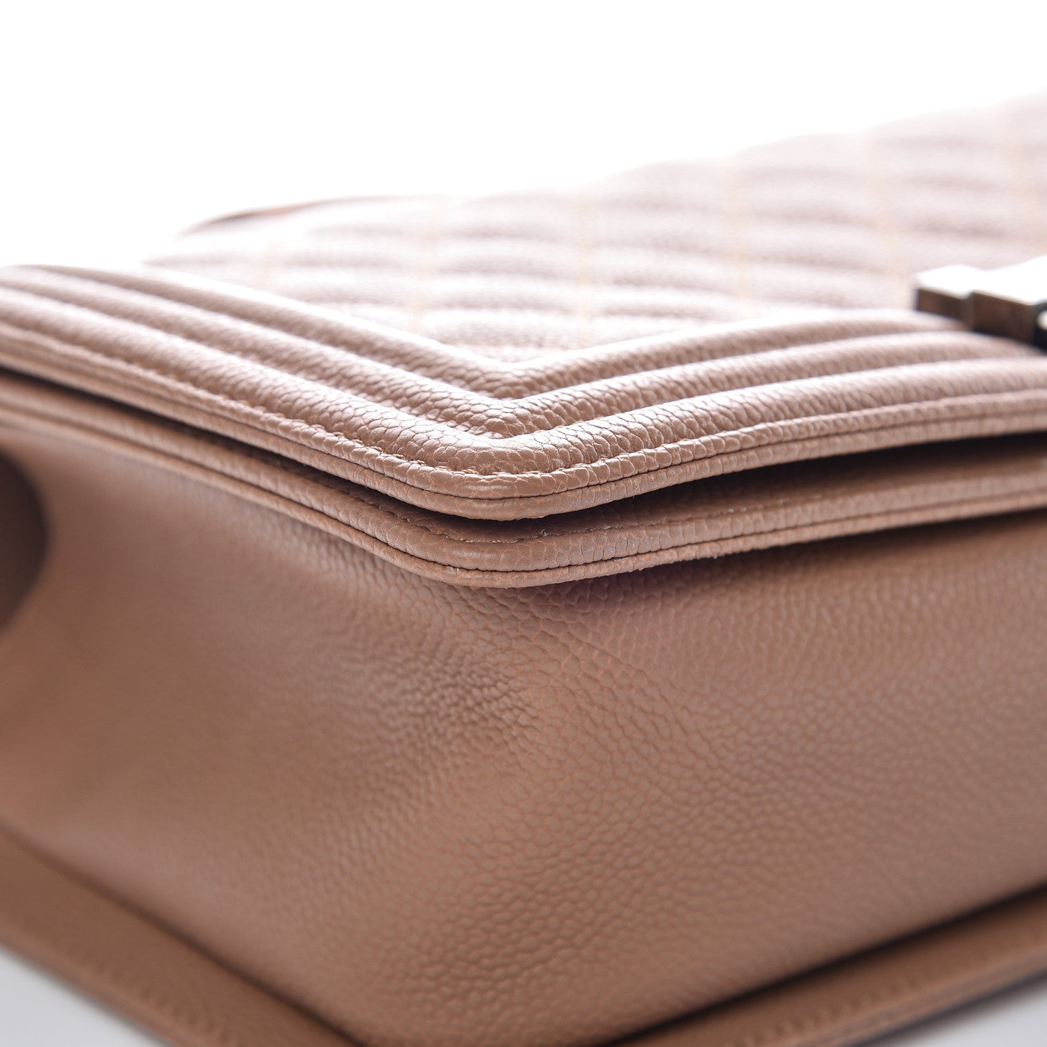 Chanel Caviar Quilted Medium Boy Flap Camel 9 of 13