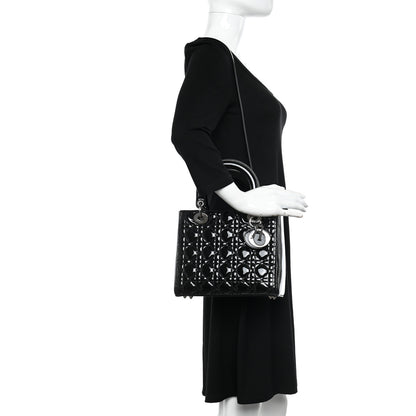 Christian Dior Patent Cannage Medium Lady Dior Black 2 of 10