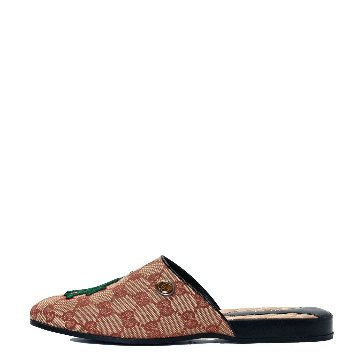 Gucci X MLB GG Monogram LA Dodgers Embroidered Womens GG Slippers 38.5 Beige Ruggine 1 of 11