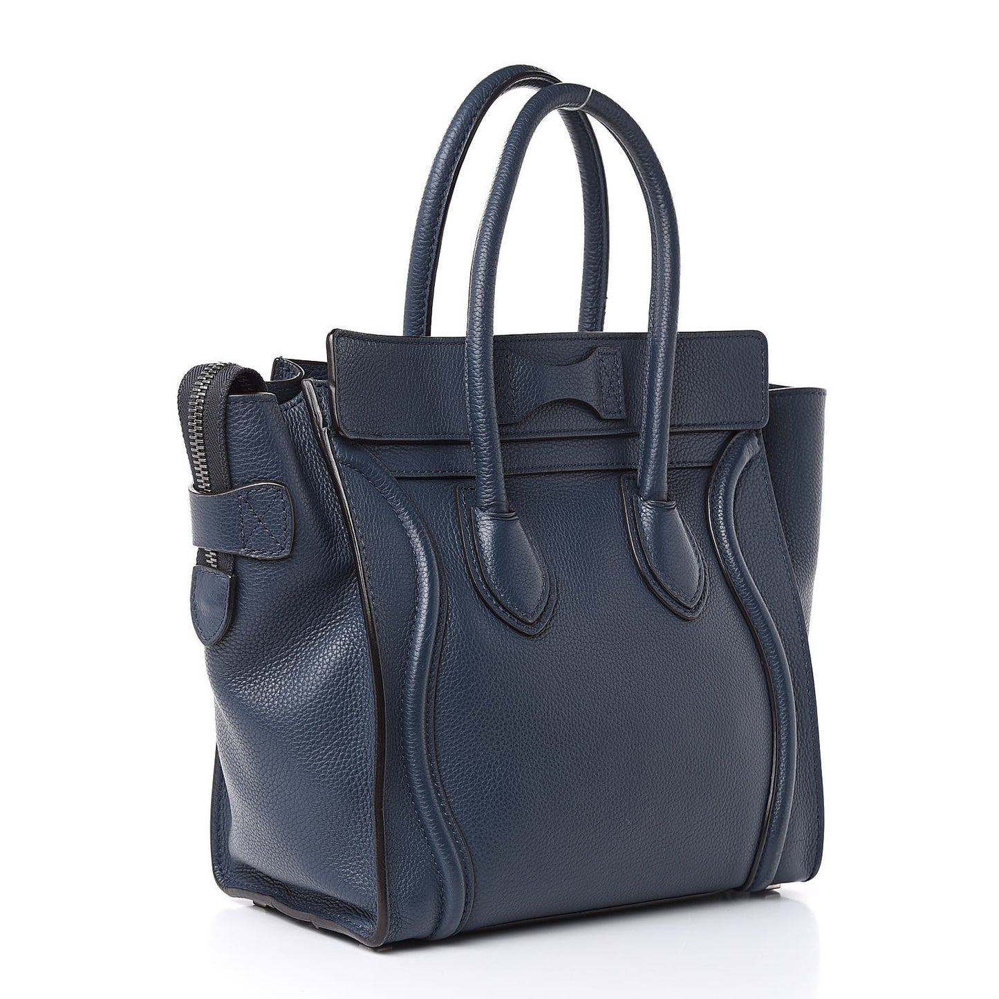 Drummed Calfskin Micro Luggage Orage