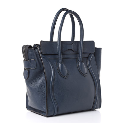 Celine Drummed Calfskin Micro Luggage Orage 3 of 17