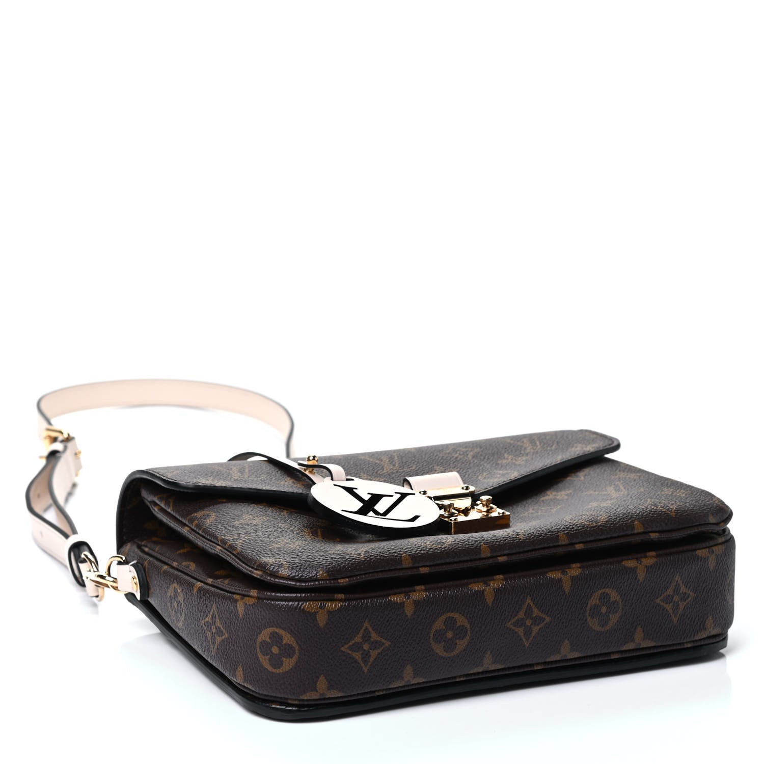 Louis Vuitton Monogram Braided Pochette Metis Creme Beige 3 of 4